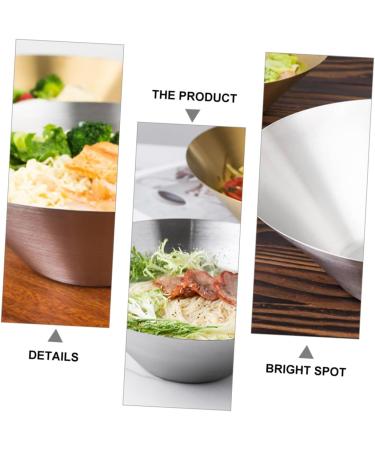 Zerodeko 3 Pcs Stainless Steel Hat Bowl Stainless Steel Ramen Bowl Large Metal Mixing Bowl Japanese Bowl Japanese Ramen Bowl Salad Mixing Bowl Party Bowl Food Single Layer Hat Bowl Silverx3pcs 22.5X8.3X7.5CMx3pcs - Buy Online on SooperMarket.com
