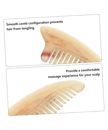 Beavorty Yang Jiao Gua Sha Hair Styling Comb - Meridian Kamm Haarmassager for Exquisite Scalp & Hair Therapy - Buy Online on SooperMarket.com