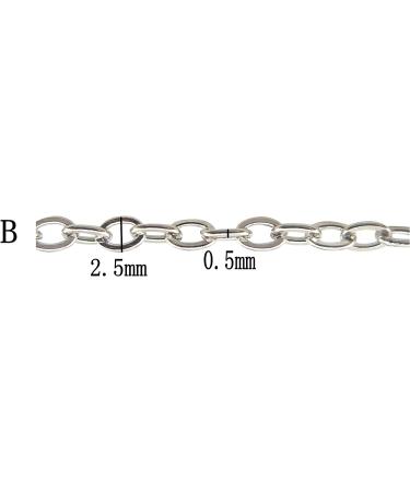 Coiris 33ft Stainless Steel Cable Link Chains for Jewelry Making & DIY - SC-1025-B - Buy Online on SooperMarket.com