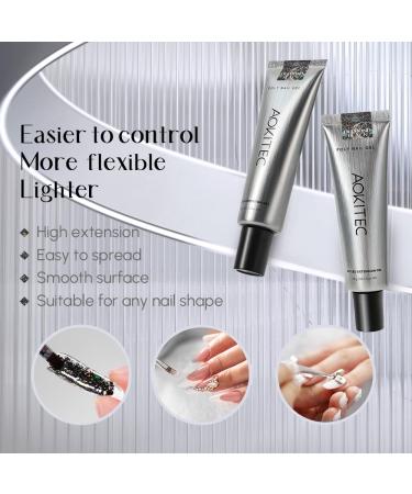 Buy Aokitec 60ml Nail Extension Gel - UV & Acrylic Nail Design Gel for Salon & DIY - Diamond Black - Buy Online on SooperMarket.com