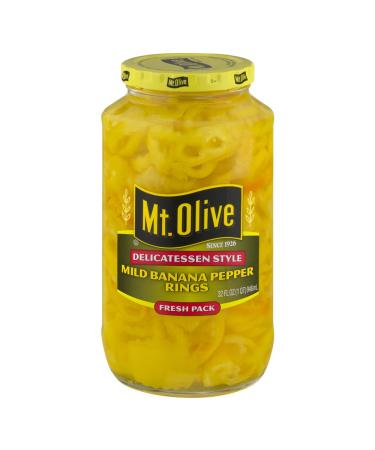 Mt. Olive Delicatessen Style Mild Banana Pepper Rings, 32.0 FL OZ
