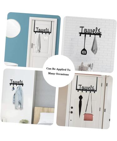 WOONEKY Nail- Coat Hook Wall Hooks for Coats Over Door Towel Rack Cabinet Hanger Towel Hook Black Metal - Buy Online on SooperMarket.com