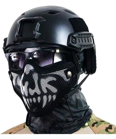 AOUTACC Skull Airsoft Mask and Goggles Set for CS Paintball - Black - Buy Online on SooperMarket.com