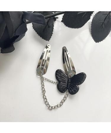 JSGHGDF Hair Clip Bobbys Clip y2kBobby y2kHairpin Butterflys Hair Clip Barrettes y2kHair Clip Y2KHair Black butterfly - Buy Online on SooperMarket.com
