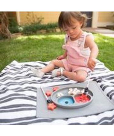 ezpz Happy Mat (Blush) - Silicone Suction Plate for Toddlers - Divided, Dishwasher Safe - 24 months - Buy Online on SooperMarket.com
