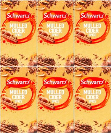 Schwartz Christmas Mulled Cider Spice (6 Boxes Total 36 Sachets)