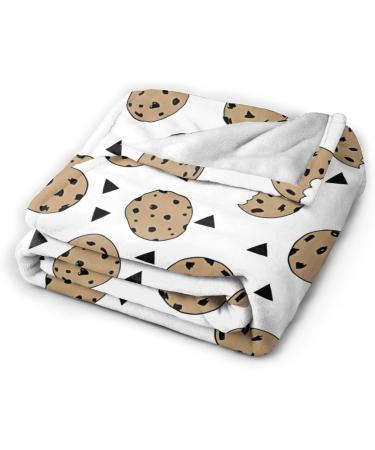 Yyhhaofa Cookies Food Chocolate Chip Biscuits 40"x30" Ultra Soft Micro Fleece Blanket - Anti-Wrinkle Hypoallergenic and Long Lasting Black 40"x30" - Buy Online on SooperMarket.com