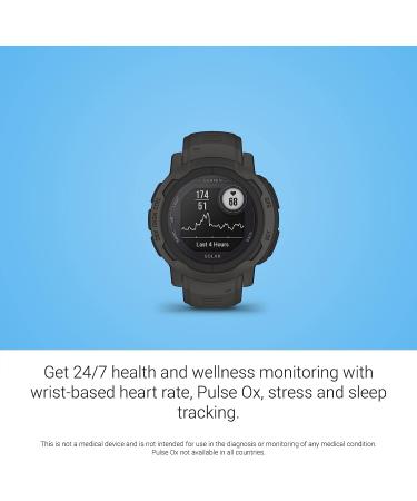 Garmin Instinct 2 Solar GPS Outdoor Watch with Solar Charging - Graphite, 45mm - Buy Online on SooperMarket.com