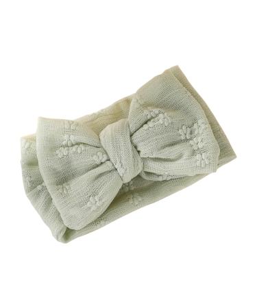 JSGHGDF Double Layer Butterfly Knot Headband for Baby Girls Lace Mesh Hair Ribbon Headwear with Delicate Lace Detailing Mint Green