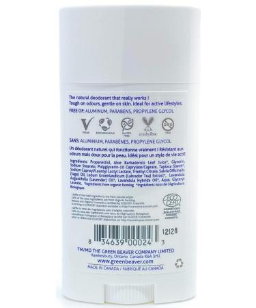 Green Beaver Lavender Deodorant Stick 50g - Natural Odor Protection - Buy Online on SooperMarket.com