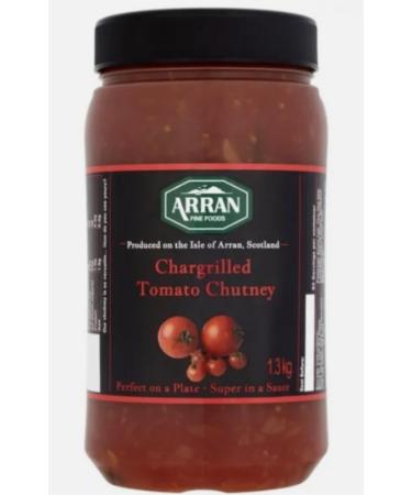 Chargrilled Tomato Chutney 1.3kg A thick red chutney. Full of tomatoes onions apples & mustard seed. Resturant Quality Ideal for cheese as a spread or dip