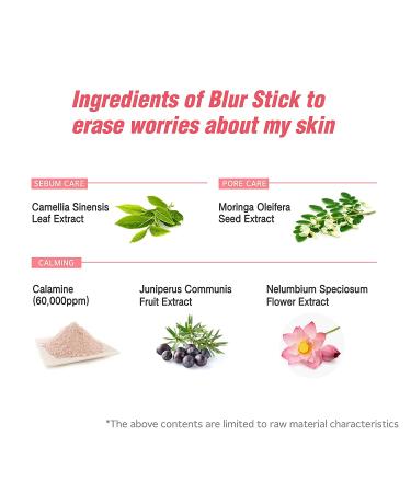 Korean Makeup Blur Stick Face Primer for Pores & Energized Eye Makeup - Calamine Base for Oily & Acne Prone Skin - Buy Online on SooperMarket.com