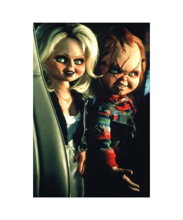 5D DIY Full Round Diamond Painting Bride of Chucky Horror Movie Poster Cross Stitch 3D Embroidery Rhinestone Home Decor-12x16inch(30x40cm)
