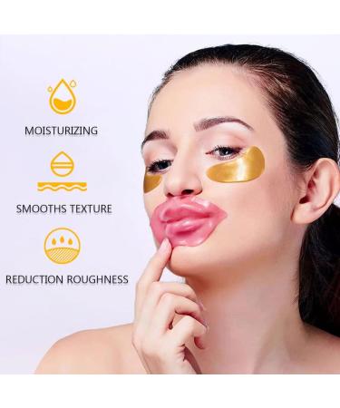 30 Pairs Lip & Eye Masks | 24K Gold Gel Collagen Pads for Moisturizing & Reducing Puffiness Dark Circles Wrinkles - Buy Online on SooperMarket.com