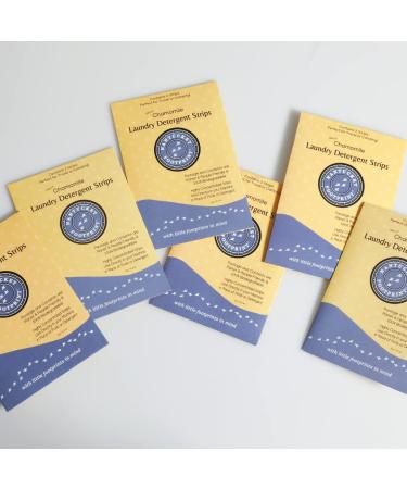 Travel Set | Premium Chamomile Laundry Detergent Sheets (6 Sets of 2 Strips 12 Loads) | Plastic-Free & Non-Toxic Laundry Detergent | Liquidless Laundry Detergent Sheets by Nantucket Footprint