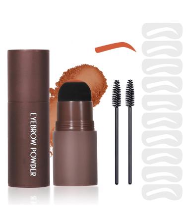 LXZJJM Eye-Brow Stamp Stencil Kit Eyebrow Stamp Stencil Kit Hairline Powder With 10Pcs Reusable Thin & Thick Eyebrow Stencils for Perfect Brows 1.8g(0.06 OZ.) (07 TRUE RED)