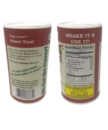 Cajun Power Sweet Treat Powder Toppings - Cinnamon Sugar and Chocolate Sugar (8oz, Pack of 2) - Buy Online on SooperMarket.com