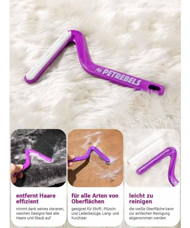 Petrebels Cat Hair Remover & Lucky 7 Dual-Sided Brush for Furniture Couch & Scratching Post | Best Cat Hair Removal Solution - Buy Online on SooperMarket.com