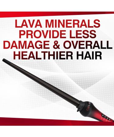 CHI Lava Tapered Hairstyling Wand - Versatile Curling Iron for Medium & Long Hair - Flawless Curls with Lower Temperature - 3/8 to 3/4 Barrel - Buy Online on SooperMarket.com