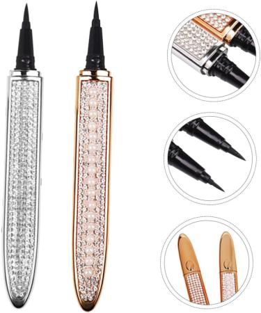 Gogogmee 2pcs Diamond Eyeliner Elf Eyeliner Liquid Eye Liner Makeup Accessories Retouching Pen Eyes 1 count (Pack of 1) Assorted Color - Buy Online on SooperMarket.com