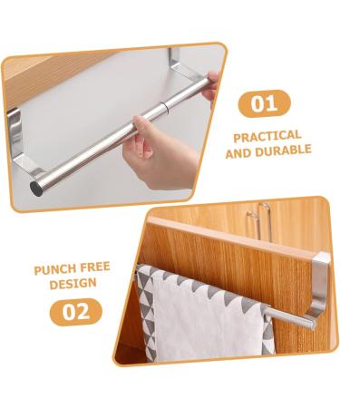 ABOOFAN Telescopic Towel Rack Clothes Hanger Hangers Metal Towel Bar Cabinet Door Towel Rack Steel Shelf - Buy Online on SooperMarket.com