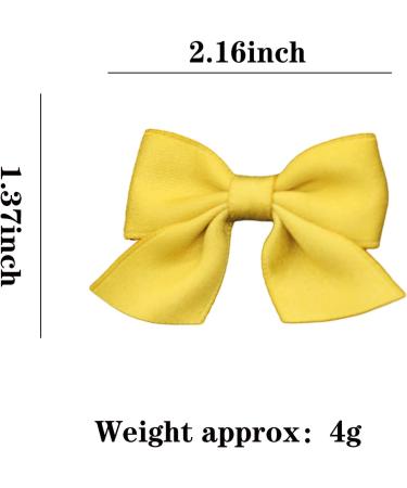 KERTFGOKU Yellow Hair Bows Clips for Girls - 2 PCS Cotton Ribbon Non Slip Hair Accessories for Baby Girls and Toddlers - Buy Online on SooperMarket.com