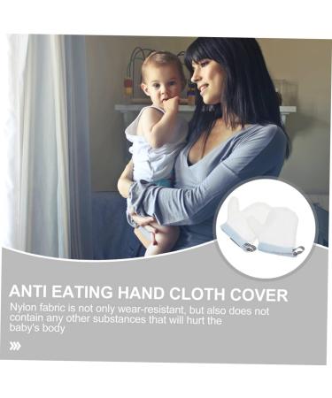 Healifty Children's Anti-Eating Gloves 2 Pairs | Thumb Protector Baby Hand Mittens | Finger Sleeves Nylon Baby Cot Blue x2pcs - Buy Online on SooperMarket.com