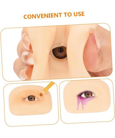 Mikinona Makeup Practice Skin Eye Makeup Fake Skin Makeup Practice Supply Skin Training Tool 6.9x5.2cm As Shown 2 - Buy Online on SooperMarket.com