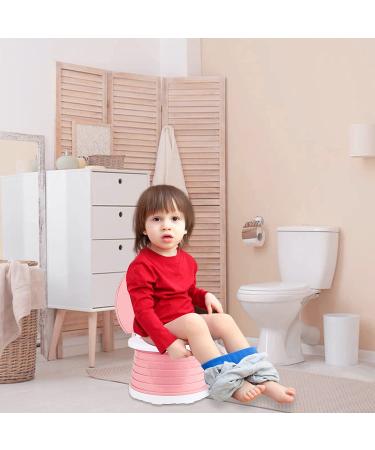 Foldable Portable Potty Seat for Kids - Small Pink Travel Potty Training Toilet for Toddlers - Indoor & Outdoor Foldable Toilet Seat for Car - Children's Portable Toilet - Buy Online on SooperMarket.com