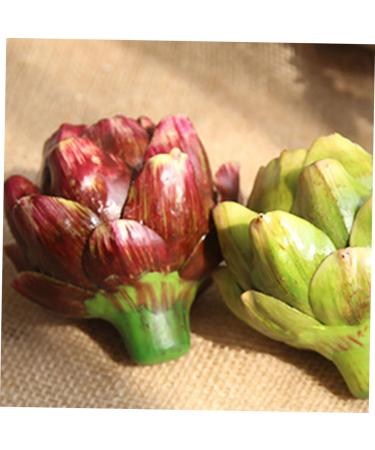 ORFOFE decorate props fake vegetables artificial flower Rose wedding fake artichoke ornament artificial wedding decors Model fake vegetable model artichoke artificial flower - Buy Online on SooperMarket.com