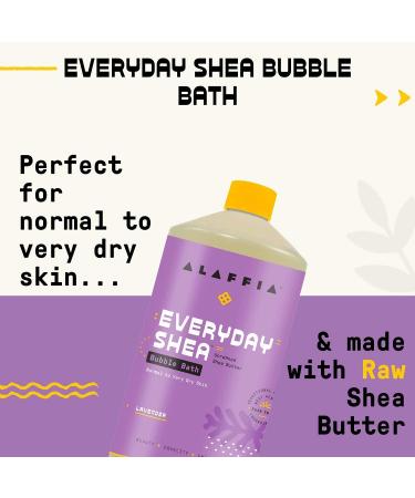 Alaffia Everyday Shea Lavender Bubble Bath - 2 Pack, 32 Fl Oz Each | Cleanse, Soothe & Moisturize | Fair Trade Shea Butter, Vegan, Cruelty Free - Buy Online on SooperMarket.com