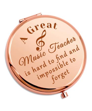 Music Teacher Gift for Women Appreciation Gift Compact Makeup Mirror Retirement Gift for Piano Teacher Musicians Teachers Day Gift Compact Mirror End of Year Teacher Gifts Treble Clef Makeup Mirror