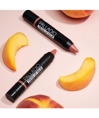 Palladio Sweet Peach Tinted Lip Balm - Moisturizing Vegan Chapstick with Shea Butter & Aloe - Nourishing Formula for Cracked Lips - Sheer Wash of Color - 1 Count Pack - Buy Online on SooperMarket.com