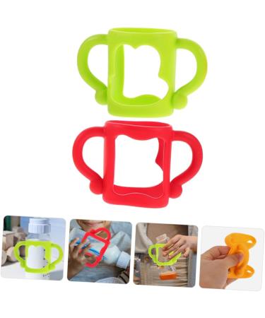 Vaguelly 4 Pcs Silicone Bottle Handle Milk Bottle Grips Bottle Grip Bottle Grip Milk Bottle Accessories Newborn Bottle Handle Silica Gel Silicone Soft Bottle 13.00X7.00X6.50CMx2pcs Assorted Colorx2pcs - Buy Online on SooperMarket.com