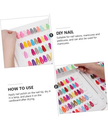 minkissy 1pc Nail Color Book Nail Color Chart Display Nail Color Display Board Salon Nail Color Plate Nail Polish Color Chart Nail Color Display Plate Accessories Manicure Abs White - Buy Online on SooperMarket.com