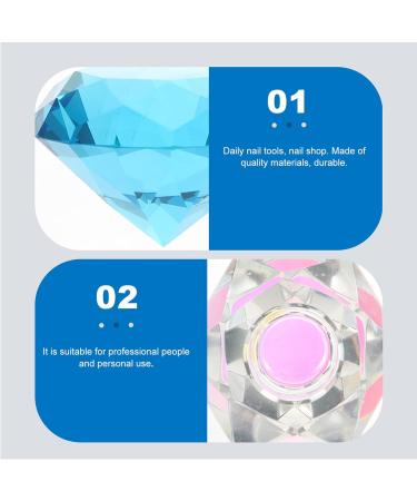 FRCOLOR 3 Pcs Nail Art Crystal Cup Glass Containers with Lids Glass Tumbler Clear Cups Glass Diamond Dappen Dish Crystal Dappen Dish Nail Dappen Dish Manicure White Crystal Vegetable Bowl 5.5x5.5cmx3pcs Bluex3pcs - Buy Online on SooperMarket.com