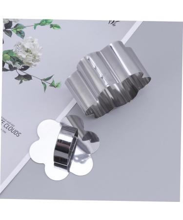 IMIKEYA 2 Pcs 430 Chocolate Collar Pancake Molds Cake Mousse Ring Mousse Chocolate Cake Stainless Steel Baking Molds Food Rings Cajas para Fresas Con Chocolate Biscuit Baking Tools medium Silver - Buy Online on SooperMarket.com