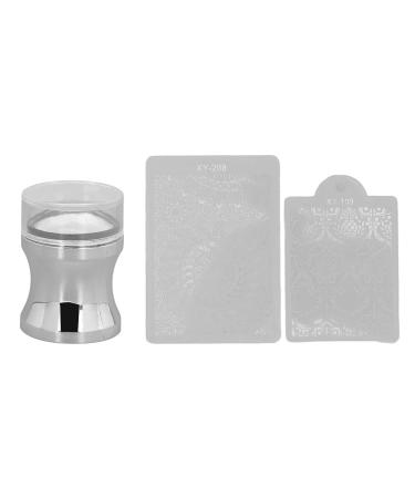 Nail Art Stamp Transparent Silicone Nail Stamp Manicure Tool with Manicure Tool Kit