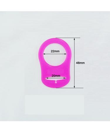 Sutoyuen 10 Pack BPA-Free Silicone Adapter Rings for Maam Pacifier Soother with Teething Ribbon Clip - Clean Food Grade Transparent Holder - Buy Online on SooperMarket.com