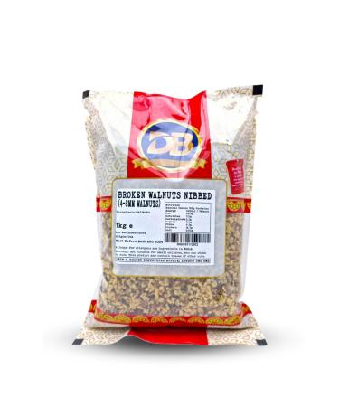 Chopped Walnuts Raw 1kg (4-8mm) - Walnuts nibbed 1kg | Walnut Nibbed Vegan Snacks | Healthy Sugar Free Gluten Free Snacks I Walnuts small pieces I Walnuts For baking