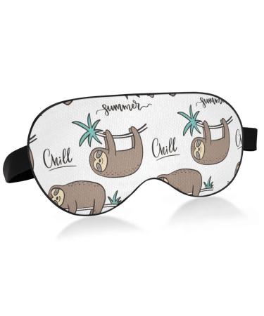 Haskirky Light Blocking Eye Mask Breathable and Adjustable Adult Men and Women Travel on Business Trips Yoga Meditation Light Smooth Comfortable Eye Mask Office Deep Sleep Goodies Cool Cartoon Slot