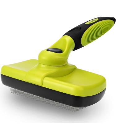 Pecute pet brush dog brush long-haired cat brush self-cleaning plucking brush dog comb fur brush dog gently underwool massage fur care brush for cats dog short hair "l-for long-haired dogs classic
