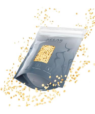 Depilatory wax in pearls Gold 1kg SELAS. Hair removal without bands for all areas and skin types especially sensitive skin. - Buy Online on SooperMarket.com