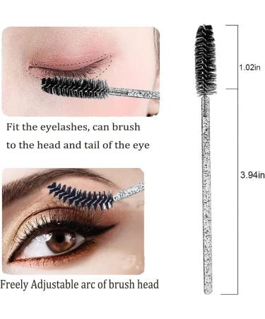 XPP Disposable Eyelash Brushes 100PCS Eye Brow Spoolie Castor Oil Brush Mascara Wands - Crystal Black - Buy Online on SooperMarket.com