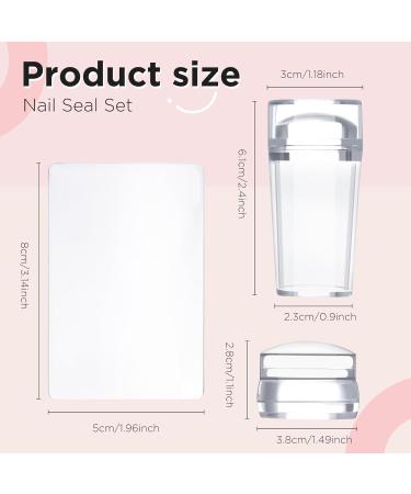 Greoer French Tip Stamper Kit 2 Pieces Clear Nail Art Jelly Stamper with 2 Pieces Scrapers Long Short Soft Silicone Jelly Stamper for Nails French Nail Line Tools for French Manicure DIY Salon - Buy Online on SooperMarket.com