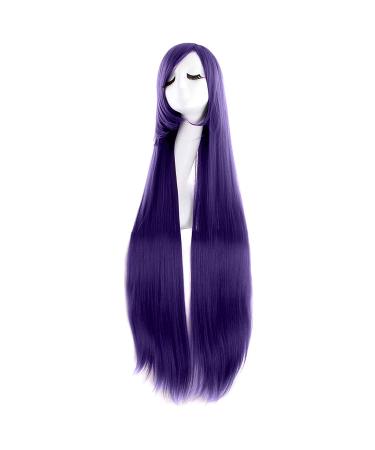 MapofBeauty 40" Anime Costume Long Straight Cosplay Wig Party Wig (Purple)