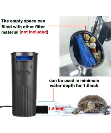 Aquarium Turtle Filter - Bio-Filtration Pump for Reptile Tank - 600L/H Flow Rate - Buy Online on SooperMarket.com