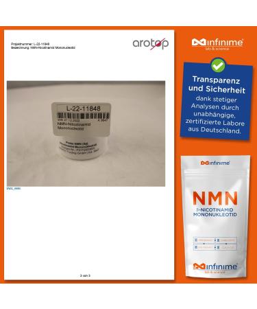 Infinime NMN 30G - Pure Nicotinamide Mononucleotide Powder | 99.8% Certified Purity | Lab Tested in Germany | Pet-Friendly for Dogs & Cats - Buy Online on SooperMarket.com