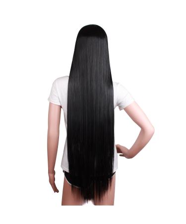 MapofBeauty 100cm Long Straight Anime Wig in Black - Buy Online on SooperMarket.com