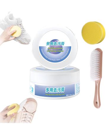 2023 New Multi-Functional Cleaning And Stain Removal Cream White Shoe Cleaning Cream With Sponge Multipurpose Cleaning Cream White Shoe Cleaning Paste No Need To Wash (1PCS)